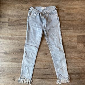 Free People Jeans, Light Grey/Distressed